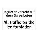 Jeglicher Verkehr auf dem Eis /.../ - All traffic on the ice forbidden/.../