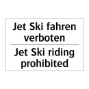 Jet Ski fahren verboten - Jet Ski riding prohibited