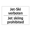 Jet-Ski verboten - Jet skiing prohibited