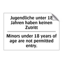Jugendliche unter 18 Jahren haben /.../ - Minors under 18 years of age are /.../