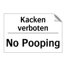 Kacken verboten - No Pooping