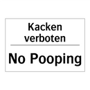 Kacken verboten - No Pooping