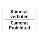 Kameras verboten - Cameras Prohibited