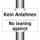 Kein Anlehnen - No leaning against