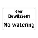 Kein Bewässern - No watering