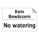 Kein Bewässern - No watering