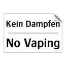 Kein Dampfen - No Vaping