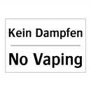 Kein Dampfen - No Vaping
