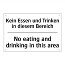 Kein Essen und Trinken in diesem /.../ - No eating and drinking in this /.../