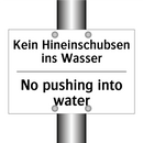 Kein Hineinschubsen ins Wasser - No pushing into water
