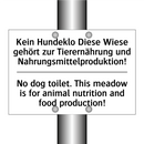 Kein Hundeklo Diese Wiese gehört /.../ - No dog toilet. This meadow is /.../