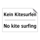 Kein Kitesurfen - No kite surfing