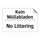 Kein Müllabladen - No Littering