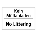 Kein Müllabladen - No Littering