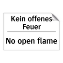 Kein offenes Feuer - No open flame