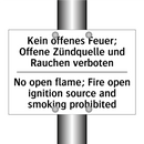 Kein offenes Feuer; Offene Zündquelle /.../ - No open flame; Fire open ignition /.../