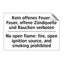 Kein offenes Feuer: Feuer, offene /.../ - No open flame: fire, open ignition /.../
