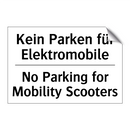 Kein Parken für Elektromobile - No Parking for Mobility Scooters/.../