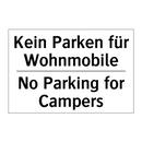 Kein Parken für Wohnmobile - No Parking for Campers