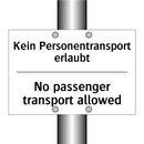 Kein Personentransport erlaubt - No passenger transport allowed