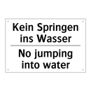 Kein Springen ins Wasser - No jumping into water