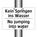 Kein Springen ins Wasser - No jumping into water