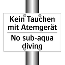 Kein Tauchen mit Atemgerät - No sub-aqua diving