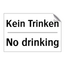 Kein Trinken - No drinking
