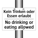Kein Trinken oder Essen erlaubt/.../ - No drinking or eating allowed