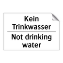 Kein Trinkwasser - Not drinking water