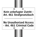 Kein unbefugter Zutritt - Art. /.../ - No Unauthorized Access - Art. /.../