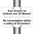 Kein Verzehr im Umkreis von 50 /.../ - No consumption within a radius /.../