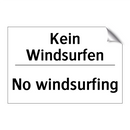 Kein Windsurfen - No windsurfing
