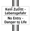 Kein Zutritt - Lebensgefahr - No Entry - Danger to Life