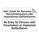 Kein Zutritt für Personen mit /.../ - No Entry for Persons with Pacemakers /.../