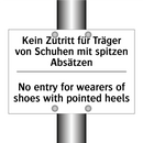 Kein Zutritt für Träger von Schuhen /.../ - No entry for wearers of shoes /.../