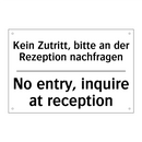 Kein Essen oder Trinken - No eating or drinking