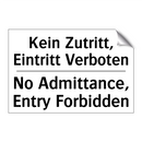 Kein Essen und Trinken - No food and drink