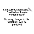 Kein Fahrzeugzugang - No Vehicle Access