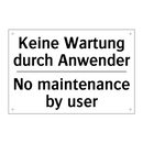 Keine Wartung durch Anwender - No maintenance by user