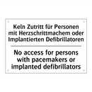 Keln Zutritt für Personen mit /.../ - No access for persons with pacemakers /.../