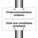 Kindersitzinstallation verboten/.../ - Child seat installation prohibited/.../