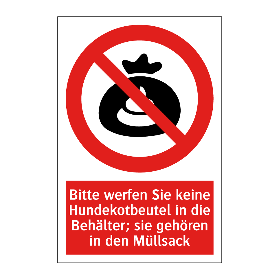 Hinweisschild Bitte keine heiße Asche einfüllen - TX-A-547