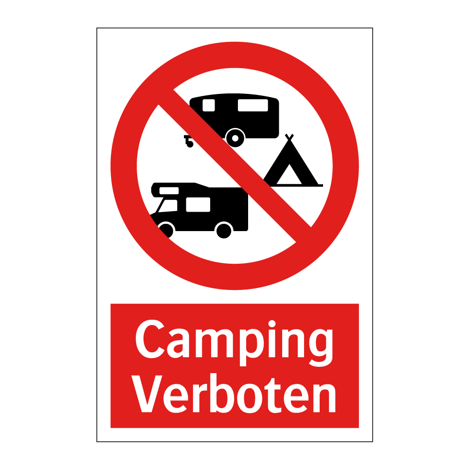Kauf Camping Verboten schild | SignOnline