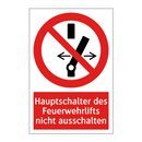Hauptschalter des Feuerwehrlifts nicht ausschalten