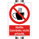 Heiße Getränke nicht erlaubt