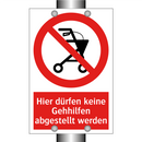 Hier dürfen keine Gehhilfen abgestellt werden