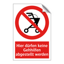 Hier dürfen keine Gehhilfen abgestellt werden