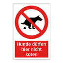 Hunde dürfen hier nicht koten