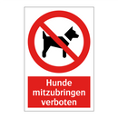 Hunde mitzubringen verboten